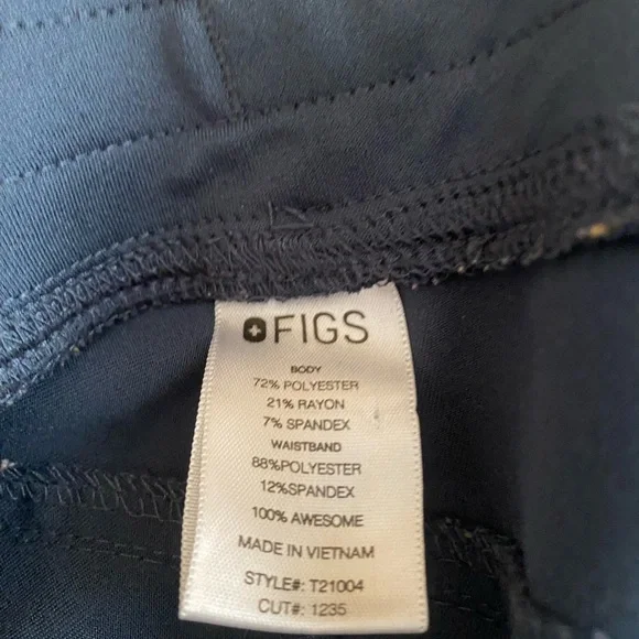 Figs Women's Blue scrub Pants L - Picture 5 of 8